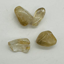 Load image into Gallery viewer, Gold Rutilated Quartz Nugget Beads Clear Quartz 4 Beads Brazil
