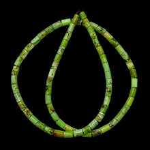 Load image into Gallery viewer, Gaspeite High Grade Tube Bead 16&quot; Strand | 4x6mm | Green Brown | 1 Strand |
