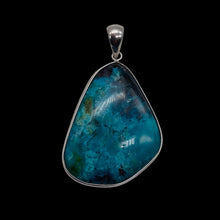 Load image into Gallery viewer, Chrysocolla Beautiful Sterling Silver Pendant | Blue | | 2&quot; Long | 1 Pendant |
