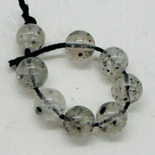 Load image into Gallery viewer, Tourmalinated Quartz Bead Parcel |7mm | 2 1/4&quot; Long | Clear, Black | 8 Beads |
