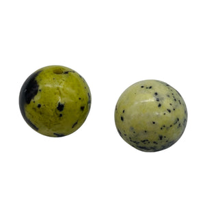 Yellow Chartreuse Turquoise Faustite Beads | 14mm | 2 Beads |