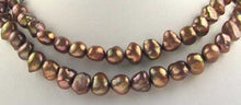 Load image into Gallery viewer, Harvest Coppery Cocoa FW Pearls 8" Strand | 10.5x7x7 to 8.5x7x5.5mm| 22 Pearls |
