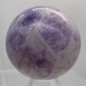 Lepidolite 209g Round Collector's Sphere | 2" | Purple White | 1 Sphere |