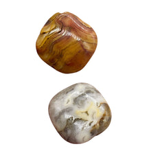 Load image into Gallery viewer, Two Beads of Wild Crazy Lace Agate Square Coin Beads 9225
