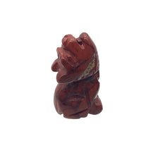 Load image into Gallery viewer, New Moon Howling Red Jasper Wolf Coyote Figurine | 21x11x8mm | Red
