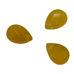 Sunset Rare Honey Jade Faceted Briolette 10x7x5mm Bead Strand 104537