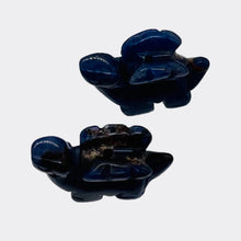 Load image into Gallery viewer, 2 Sodalite Dinosaur Stegosaurus Animal Beads | 21x11x8mm | Blue White
