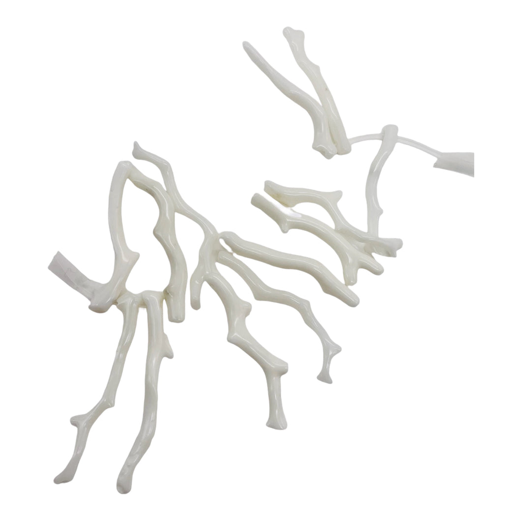 Coral Branch Beads | 37x3 to 30x2mm | White | 14 Beads |