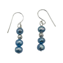Load image into Gallery viewer, Baby Blue AAA Freshwater Pearl Sterling Silver Earrings | 1 1/4" Long |
