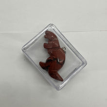 Load image into Gallery viewer, Red Jasper Tyrannosaurus Rex Dinosaur Pendant Necklace | 3/4&quot; Long | Red |
