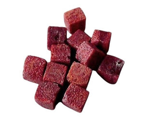 Diagonal Cube Red Sponge Coral 8 inch Bead Strand 004582HS