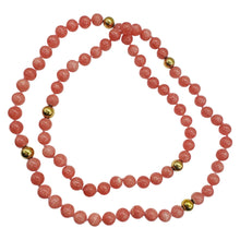 Load image into Gallery viewer, Pink Rose Rhodochrosite 8mm Round Gemstone Hand Knotted Silk Necklace
