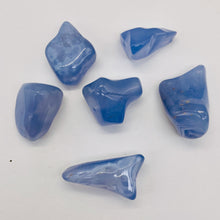 Load image into Gallery viewer, Chalcedony Gemstone Nugget Beads | 29x19x17 to 23x19x13mm | 52g| Blue | 6 Beads|
