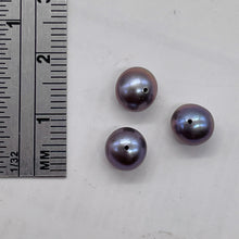 Load image into Gallery viewer, 3 Spectacular Natural Forget-Me-Not Hued 6.5mm Freshwater Pearls 003079
