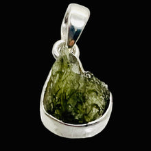 Load image into Gallery viewer, Moldavite 10.99ct Sterling Silver Teardrop Pendant | 1&quot; Long | Green | 1 Pendant
