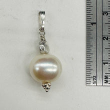 Load image into Gallery viewer, Fresh Water Pearl Large, Near Round Sterling Silver Drop Pendant | 1&quot; Long |
