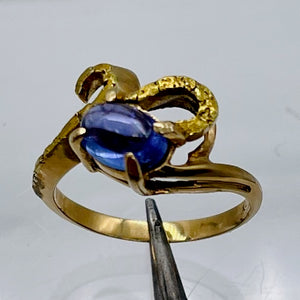 Tanzanite Oval Gemstone 14K Gold Ring | 1.25ct | Size 6 | Blue | 1 Ring |