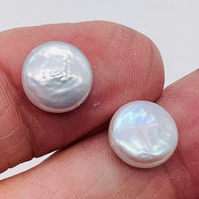 Load image into Gallery viewer, 2 Cool Wedding White FW Coin Pearls 4758
