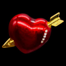 Load image into Gallery viewer, Sparkling Society Designer Arrow Heart Brooch 40x45x40mm Romantic Love USA
