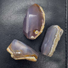 Load image into Gallery viewer, Chrysocolla Agate Faceted Free Form 3 Beads| 38x19 to 33x16mm | Lavender Clear |
