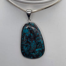 Load image into Gallery viewer, Chrysocolla Sterling Silver Oval Pendant | 3 1/2&quot; Long | Blue | 1 Pendant |
