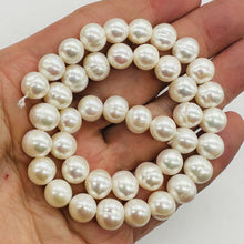 Load image into Gallery viewer, Heavenly Cream White Fresh Water Pearl Strand | 9.5 to 10mm | 42 Pearls |
