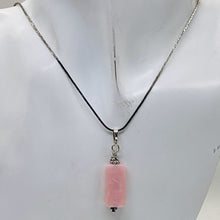 Load image into Gallery viewer, Universal Love! Rectangle Rose Quartz Sterling Silver Pendant | 1 1/2&quot; Long |
