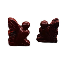 Load image into Gallery viewer, 2 Brecciated Jasper Pixie Fairy Animal Beads | 21x16x7mm | Red

