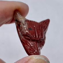 Load image into Gallery viewer, Red Jasper Carving Wolf Head Pendant Bead | 40x30x10mm | Red | 1 Bead |
