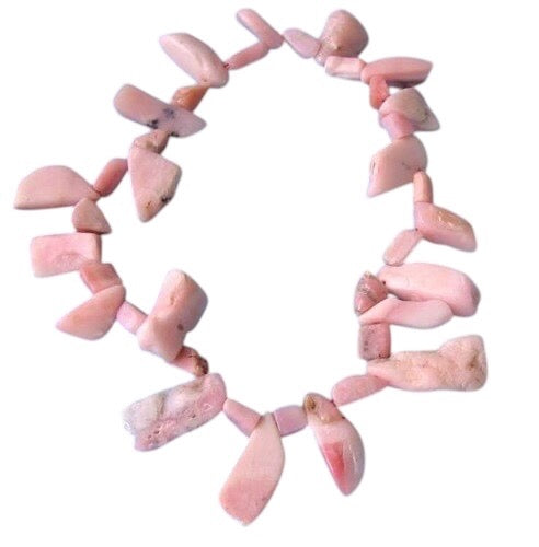494cts Pink Peruvian Opal Briolette Bead Strand 110460K