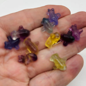 Fluorite Miniature Airplane Figurines | 10 Figurines | | 16x15x9mm | Multi