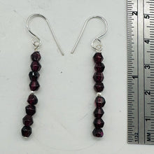 Load image into Gallery viewer, Merlot Mozambique Garnet Faceted Beads Sterling Silver Earrings | 1 3/4" Dangle|
