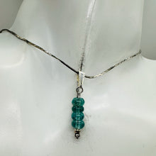 Load image into Gallery viewer, Tourmaline Beads Sterling Silver Pendant | Blue | 1&quot; Long |
