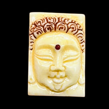 Load image into Gallery viewer, Scrimshawed &amp; Carved Buddha Centerpiece Waterbuffalo Bone Bead 10309A
