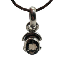 Load image into Gallery viewer, Smoky Quartz Sterling Silver Oval Pendant | 3/4&quot; Long | Smoky | 1 Pendant |
