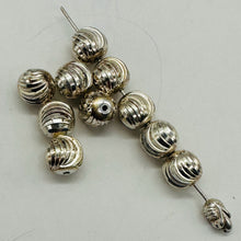 Load image into Gallery viewer, Shimmering 8mm Laser Cut Sterling Silver Beads | 10 Beads |
