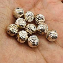 Load image into Gallery viewer, Shimmering 8mm Laser Cut Sterling Silver Beads | 10 Beads |
