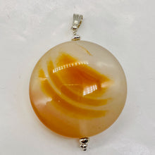 Load image into Gallery viewer, Natural Golden Mookaite Coin w/ Sterling Silver Pendant | 39mm | 2. 1/4&quot; Long |
