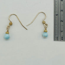 Load image into Gallery viewer, Natural Hemimorphite Yellow Gold 14kgf Earrings | 1 1/2" Long | Blue | 1 Pair |
