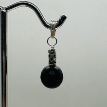Load image into Gallery viewer, Black Stone Africa Sterling Silver Pendant Matte Black Handmade USA 1 Inch
