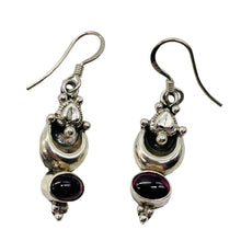 Load image into Gallery viewer, Fabulous Red Garnet Sterling Silver Drop/Dangle Earrings! | 1 3/8&quot; Long |
