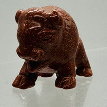 Load image into Gallery viewer, Goldstone Carved Buffalo Statue | 1 Figurine |
