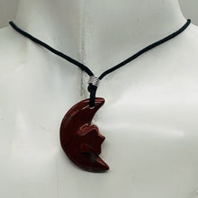 Load image into Gallery viewer, Red Brecciated Jasper Star and Moon Pendant Necklace Celestial Jewelry
