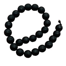 Load image into Gallery viewer, Black Stone - Africa Round Beads Half Strand | 8mm | Black Matte | 25 Beads |
