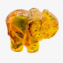 Load image into Gallery viewer, Amber Elephant Carved Figurine } 11.9ct | 1 Elephant | | 22x22x10mm | Amber
