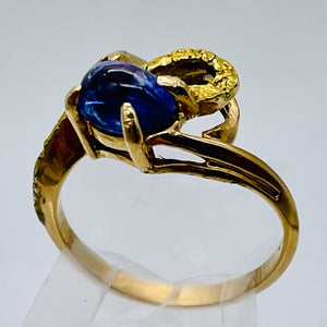 Tanzanite Oval Gemstone 14K Gold Ring | 1.25ct | Size 6 | Blue | 1 Ring |