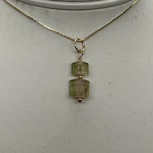 Load image into Gallery viewer, Natural Watermelon Tourmaline 14K Gold Filled Pendant | Green, Clear, Pale Pink|
