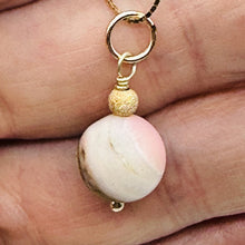 Load image into Gallery viewer, Pink Peruvian Opal Matte Finish Drop Bead Pendant | Pink | 1&quot; Long |
