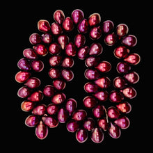 Load image into Gallery viewer, 6 Radiant Raspberry Teardrop Briolette Pearls 10131
