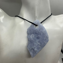 Load image into Gallery viewer, Druzy Blue Chalcedony Designer Pendant Bead |178cts | 69x35x11mm | 1 Bead |
